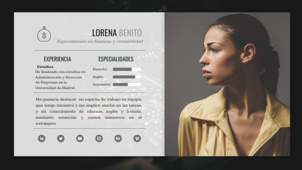 TARJETA DE PRESENTACIÓN LABORAL