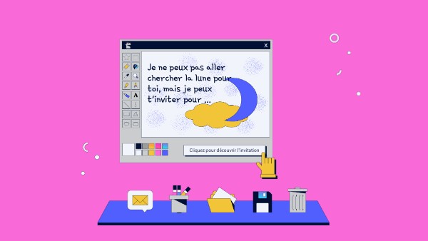 CARTE INTERACTIVE INVITATION DE SAINT-VALENTIN