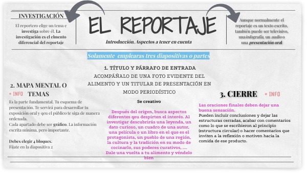 REPORTAJE Doc. Un alimento muy especial | Genially