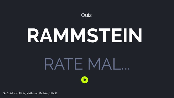 Rammstein...Rate mal
