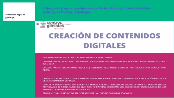 PRESENTACIÓN WEB CONTENIDOS DIGITALES | Genially