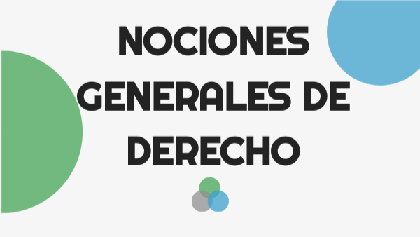 Nociones generales de derecho