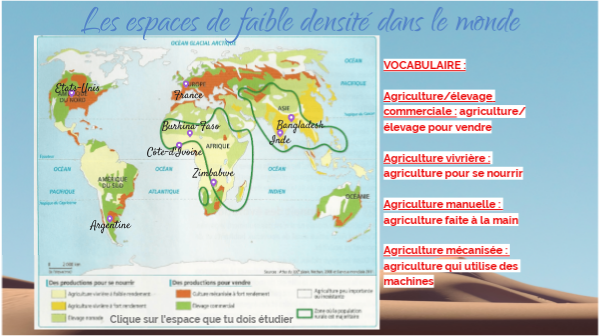 Espaces de faible densité dans le monde