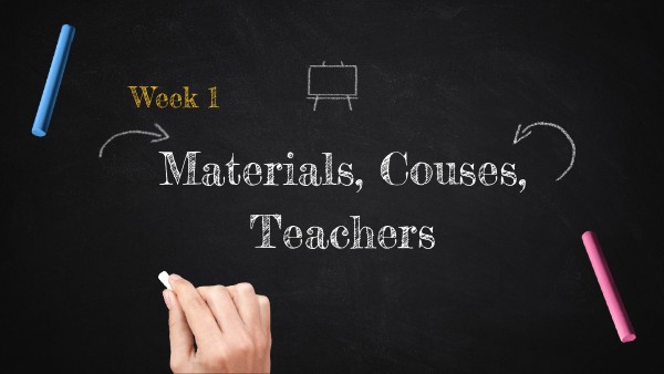 Chapter 1: Materials, Courses, Teachers | Genially