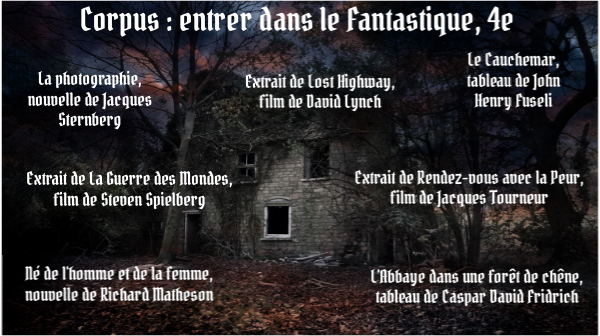 corpus entrer dans le fantastique 4e | Genially