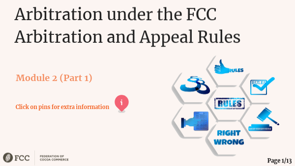 Module 2(Part 1) FCC Arbitration Rules 1 - 2.19 | Genially