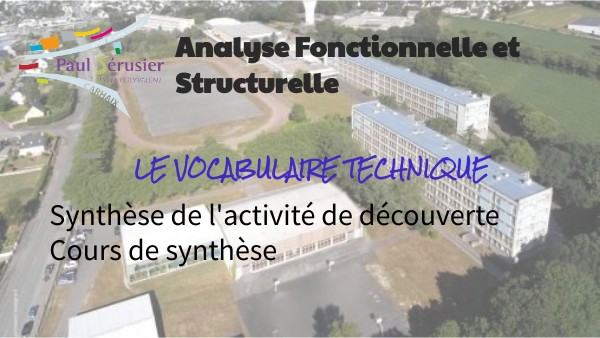 Le Vocabulaire Technique Synthèse