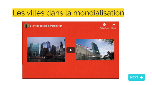 Les villes dans la mondialisation (4ème) | Genially