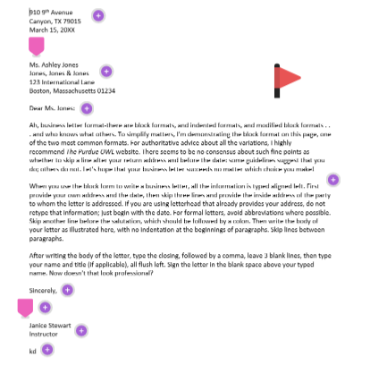 Parts of a Personal Business Letter | Genially