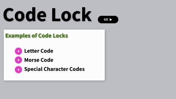 Template Code Lock | Genially