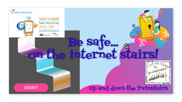 BE SAFE...ON THE INTERNET STAIRS! | Genially