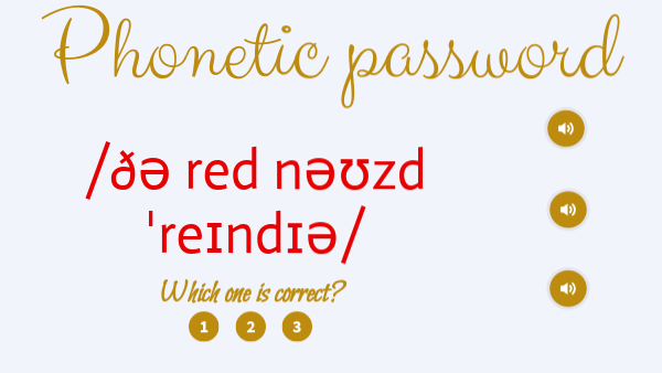 Phonetic password 21 | Genially