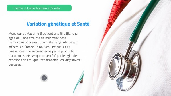 Variation génétique et Santé 1ere | Genially