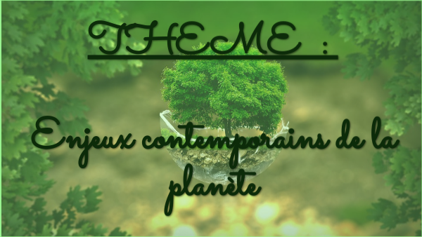 Enjeux Planetaire Contemporains Page De Garde Seconde Enjeux contemporains de la planète