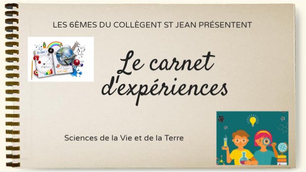 Cahier d'expériences 6èmes