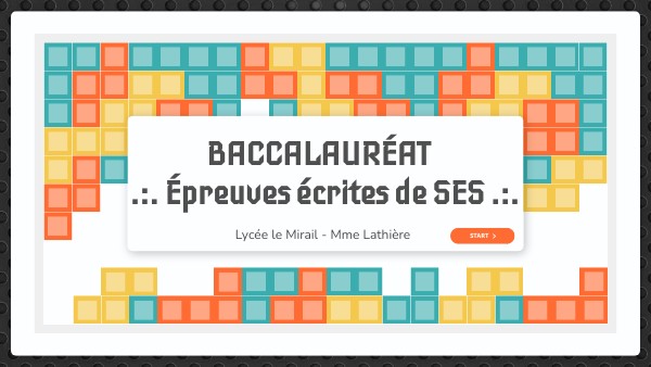 Épreuves écrites du bac en SES | Genially