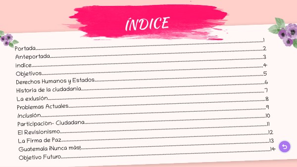 ÍNDICE | Genially