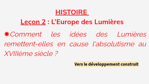 L'europe Des Lumières 4ème Cours Pdf 4ème H2 L'Europe des Lumières | Genially