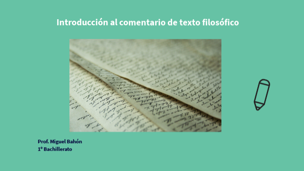 Comentario de texto filosófico