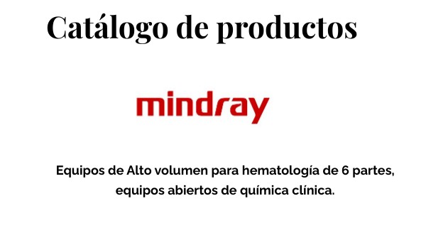 Catalogo de productos Mindray | Genially