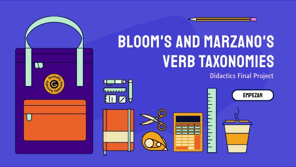 verb taxonomies - didactics | Genially
