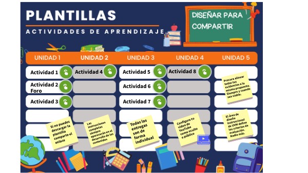 Genially de plantillas de actividades de aprendizaje DC