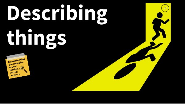 3.8 Describing things Reading Comprehension | Genially