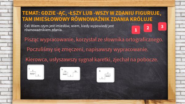imiesłowowy równoważnik