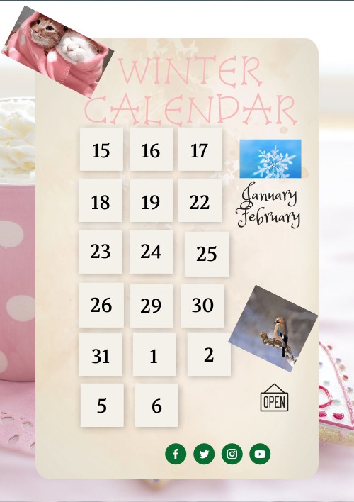 Winter calendar (VI)