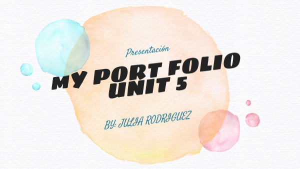 Portfolio unit 5