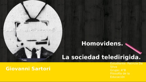 Sartori_Homo videns_Sociedad teledirigida