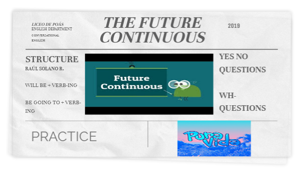 FUTURE CONTINUOUS | Genially