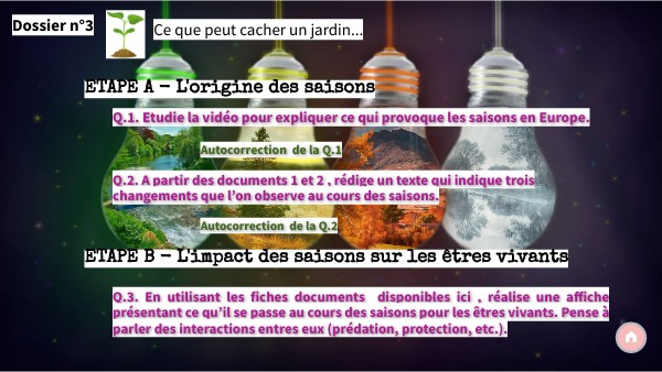 évaluation Svt 6ème Les êtres Vivants Au Cours Des Saisons view.genially.com