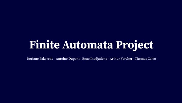 Finite automata project