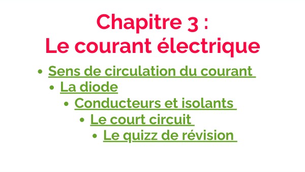 Le courant électrique 5eme
