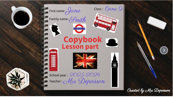 Page De Garde Copy Book 6eme