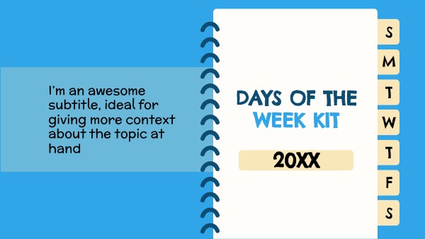 Days of the week kit