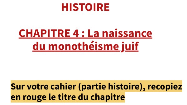 La naissance du monothéisme juif | Genially