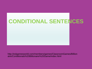 CONDITIONAL SENTENCES | Genially