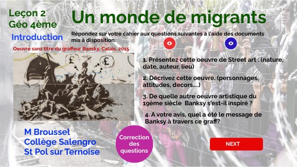 Géo 4ème: un monde de migrants