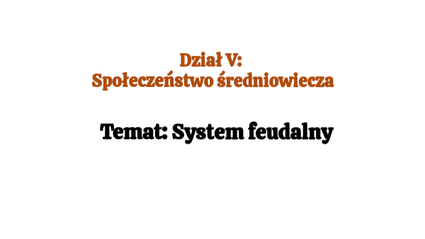 System feudalny - 5c