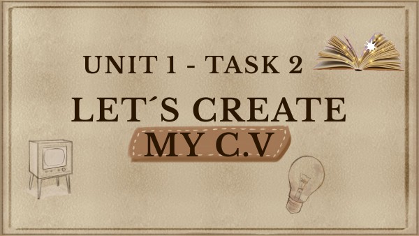 Lets create my C.V