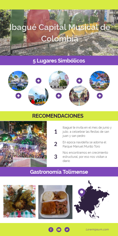 Infografia Ibagué Capital Musical de Colombia