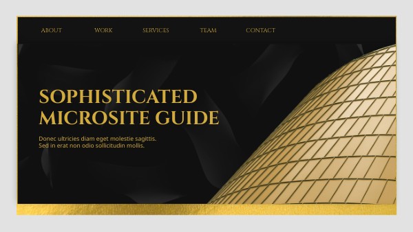 SOPHISTICATED MICROSITE GUIDE | Genially