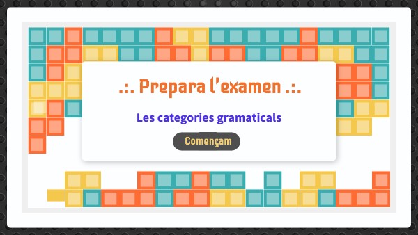 Practicam les categories gramaticals | Genially