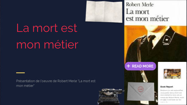 La mort est mon métier