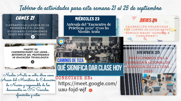 semana 21 al 25 de septiembre