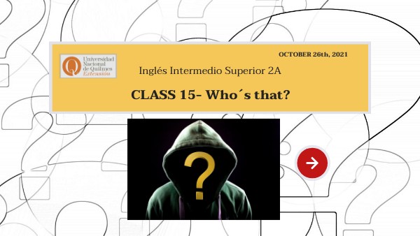 Class 15- October 26th | Genially