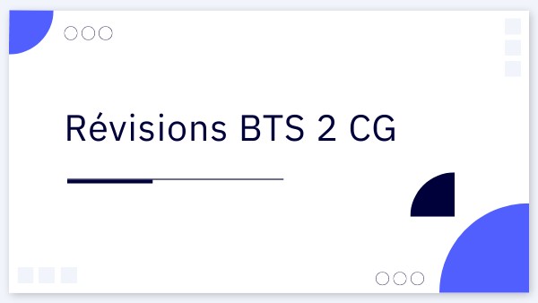 Dossier révision bts 2 cg