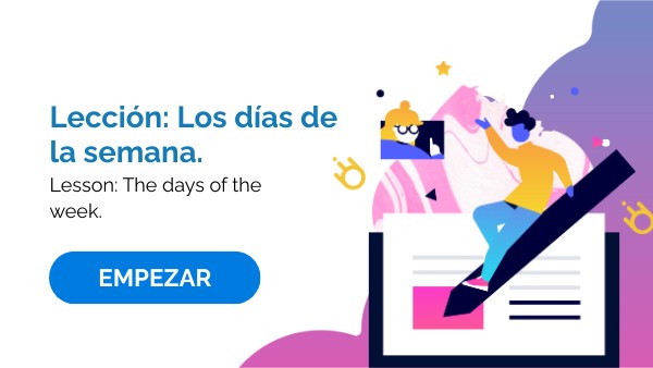 Lección: Los días de la semana (Lesson: The days of the week | Genially